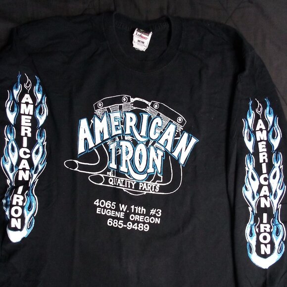 Vintage American Iron Quality Parts Long Sleeve T-Shirt - Picture 1 of 7